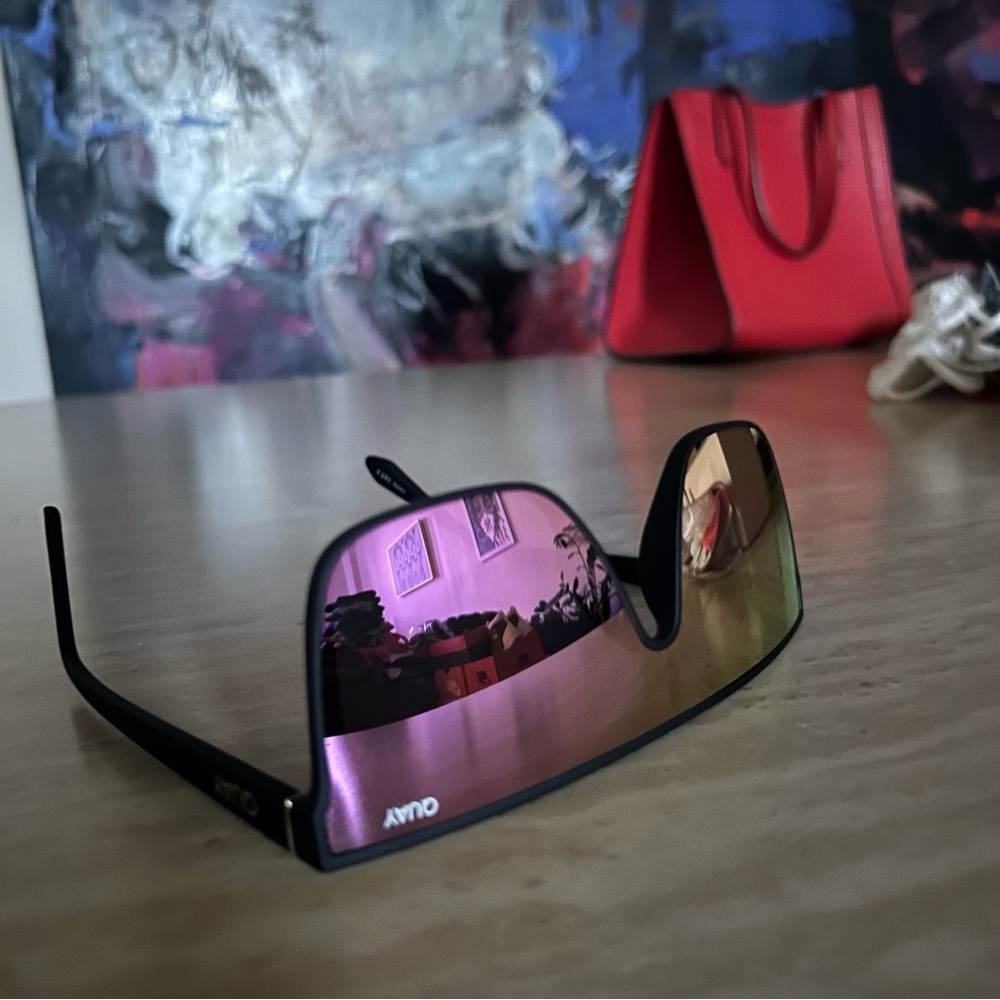 Quay Australia Nightfall Sunglasses in Matte Black / Pink. Brand new